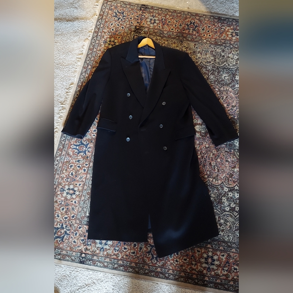 Daniel Hechter Men's Navy Double-Breasted Trench Coat